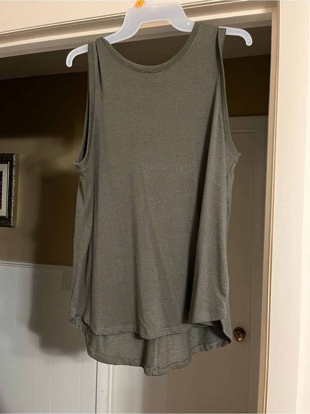 Women's Olive Green Sleeveless Tank Top
